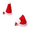Santa Hat Hair Side Clips Hat Bangs Duckbill Clips Christmas Hat Hair Grips Ponytail Decor Party Hair Barrettes view 2