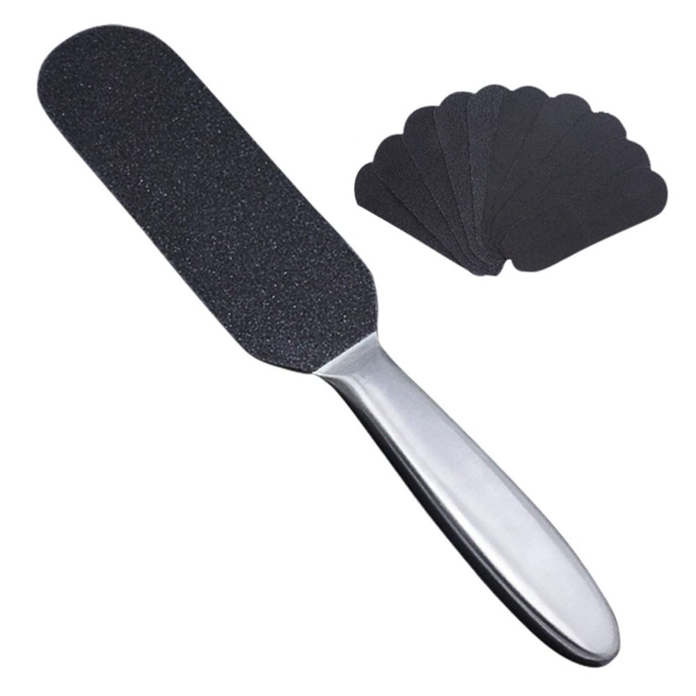 Beatifufu Stainless Steel Foot Rub Pedicure Machine Pedicure File Callus Remover Dead Skin Scrubber Foot Scrubber