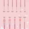 Professional Makeup Brushes Set 11PCS Bling Rhinestone & Round Crystal Pencil Pen Pot Holder Box Pink view 2