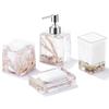 MAKEJ Floating Dried Flower Bathroom Decoration Supplies Hand Sanitizer Bottle Cotton Swab Box Set(E) view 1
