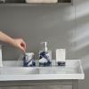 MAKEJ Floating Dried Flower Bathroom Decoration Supplies Hand Sanitizer Bottle Cotton Swab Box Set(E) view 3