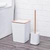 MAKEJ Toilet Brush Lotion Bottle Toothbrush Cup Soap Box Toiletries Storage Cleaning Bathroom Kit view 3