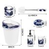 MAKEJ Bathroom Toiletry Set Toothbrush Cup Toilet Brush Trash Can Soap Box Hand Sanitizer Bottle(E) view 4