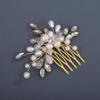 BERYUAN Crystal Rhinestone Pearls Wedding Hair Comb Birdal Rhinestone Pearls Headpiece Silver Gold Rose Gold Crystal Rhinestone Bridal Wedding Comb for Women (gold) view 3