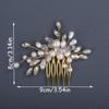 BERYUAN Crystal Rhinestone Pearls Wedding Hair Comb Birdal Rhinestone Pearls Headpiece Silver Gold Rose Gold Crystal Rhinestone Bridal Wedding Comb for Women (gold) view 4