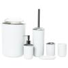 MAKEJ Bathroom Toiletries Six-Piece Bathroom Storage Kit Trash Can Soap Dish Toothbrush Holder(Black) view 1