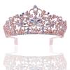 WERTKN Crystal Wedding Crown VintageCrystal Flowers Bridal Tiaras CrownRhinestone Pageant Crowns with Comb Wedding Hair Accessories Bride Headpieces view 1