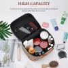 NWTRJ Starfish on The Beach Travel Makeup Bag Portable Waterproof Cosmetic Bag PU Leather Makeup Brush Holder Toiletry Bag for Women Ladies view 4