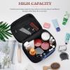 NWTRJ Earth And Moon Travel Makeup Bag Portable Waterproof Cosmetic Bag PU Leather Makeup Brush Holder Toiletry Bag for Women Ladies view 4