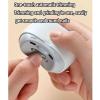 Electric Nail Clipper Automatic Electric Nail Trimmer for Adults for Seniors for Women Fingernail Clippers Portable for Elderly Nail File Automatic Rechargeable Silent (64x64x32mm,White) view 3