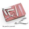 MAKEJ Professional Manicure Set Nail Clippers kit 7 PCS Stainless Steel Grooming Kit Nail Care Tools with Travel Case Kit(Gray) view 2