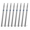 8pcs Tapered Barrel Nail Drill Bit Nail Drill Bits Set Tapered Barrel Cuticle Drill Bit Set with Case Diamond Nail Bits 3/32 Shank Electric Bit for Nail Prep (Medium) view 1