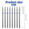 8pcs Tapered Barrel Nail Drill Bit Nail Drill Bits Set Tapered Barrel Cuticle Drill Bit Set with Case Diamond Nail Bits 3/32 Shank Electric Bit for Nail Prep (Medium) view 2