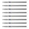 8pcs Tapered Barrel Nail Drill Bit Nail Drill Bits Set Tapered Barrel Cuticle Drill Bit Set with Case Diamond Nail Bits 3/32 Shank Electric Bit for Nail Prep (Medium) view 4