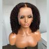13x6 Curly Short Bob Wig HD Transparent Lace Front Human Hair Wig Natural Color Pre Plucked Glueless Wigs Brazilian Remy Hair Short Bob Human Hair Wig 150% Density with Baby Hair 10inch view 1