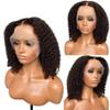 13x6 Curly Short Bob Wig HD Transparent Lace Front Human Hair Wig Natural Color Pre Plucked Glueless Wigs Brazilian Remy Hair Short Bob Human Hair Wig 150% Density with Baby Hair 10inch view 2