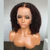 13x6 Curly Short Bob Wig HD Transparent Lace Front Human Hair Wig Natural Color Pre Plucked Glueless Wigs Brazilian Remy Hair Short Bob Human Hair Wig 150% Density with Baby Hair 10inch view 3