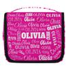 KFNHN Custom Hanging Toiletry Bag for Women Makeup Bag, Cosmetic Bag, Travel Essentials for Women Deep Pink Color view 1