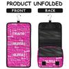 KFNHN Custom Hanging Toiletry Bag for Women Makeup Bag, Cosmetic Bag, Travel Essentials for Women Deep Pink Color view 4