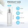 2Pcs 120ml/4oz Empty Transparent Frosted Glass Lotion Pump Bottle with White Pump Refillable Cream Dispenser Press Bottle Travel Cosmetic Container for Makeup Foundation Essential Oil view 2