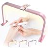 zyiesrsq Half Moon Nail Desk Lamp, 45W LED Nail Tech Desk Light with Phone Holder, Half Moon Nails Light 3000-6000K Adjustable Brightness, Nails Table Arch Lamp, for Manicure Lash Eyelas (Pink) view 1