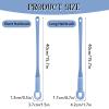 2 PCS Toe Cleaning Brush,Silicone Foot Scrubber Exfoliating Brush for Shower Handle Soft Cleaning Bath Brush Feet Cleaner Scrub Foot Care for Seniors,Elderly, Men and Women 15.7"-Blue view 2