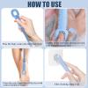 2 PCS Toe Cleaning Brush,Silicone Foot Scrubber Exfoliating Brush for Shower Handle Soft Cleaning Bath Brush Feet Cleaner Scrub Foot Care for Seniors,Elderly, Men and Women 15.7"-Blue view 4