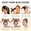 YANVIPERISK Magic Hair Donut for Kids & Women - 4 Pcs DIY Shaper for Easy Ballerina Hairstyles - Bun Maker for Long Hair view 3