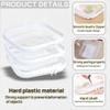 3PCS Clear Hard Plastic Zipper Case, Double Zippers Hard Pouch, Portable Travel Organizer Bin Clear Makeup Bag for Toy Storage, Snack Bag, Cosmetics, Pencil Case, Diaper Bag, Toiletry Bag (3PCS-M) view 3