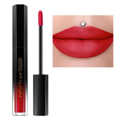 HOOMUSS Red Lipstick Long Lasting, Matte Liquid Lipsticks for Women Non Transfer Smudgeproof Smooth and Easy to Appy Cruelty Free Lip Color, M48 Ruby Red