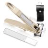360 Rotating Cortauas Long Handle Fingernail Clipper + 4PCS Manicure Tool Set view 3