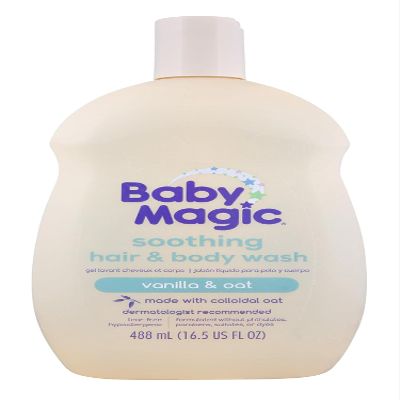 Baby Magic Soothing Hair & Body Wash, Vanilla & Oat, Soothes and Cleanses, Specially Formulated for Baby's Delicate Skin, Tear Free, Hypoallergenic, Dermatologist Recommended, 16.5 Fl Oz