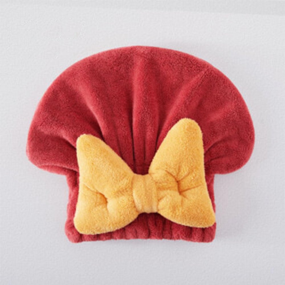 2PCS Super Absorbent Hair Towel Wrap For Wet Hair,2024 New Korean Bow Shower Cap,Microfiber Fast Drying Wet Hair Towel Wrap,Quick-Drying Thickened Wet Hair Towel Wrap For Women (Red,Adult)