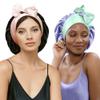 100% Mulberry Silk Bonnet for Curly Hair - Double Layer Silk Hair Wrap  Non-Slip Silk Turban Gift Idea - Reversible Hair Silk Bonnet for Sleeping Women - Silk Cap for Sleeping - Wonder Loop - 2 Pack view 1
