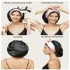 100% Mulberry Silk Bonnet for Curly Hair - Double Layer Silk Hair Wrap  Non-Slip Silk Turban Gift Idea - Reversible Hair Silk Bonnet for Sleeping Women - Silk Cap for Sleeping - Wonder Loop - 2 Pack view 2
