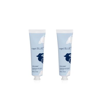 Capri Blue Moisturizing Hand Cream Travel Size  Flora Edit Collection  Nourishing Hand Cream for Dry Cracked Hands with Jojoba Oil & Shea Butter  Skin Care (Volcano, 3 oz pack of 2)