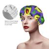 Avocado Pattern Printed Waterproof Shower Cap for Women,Reusable Double layer Shower Caps with PEVA Lining view 4