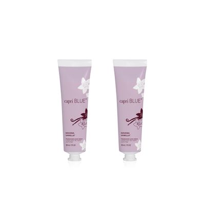 Capri Blue Moisturizing Hand Creams Travel Size  Flora Edit Collection  Nourishing Hand Creams for Dry Cracked Hands with Jojoba Oil & Shea Butter  Skin Care (Havana Vanilla 3, oz pack of 2)