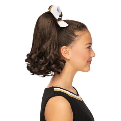 Cheerleader Curly Hairpiece Champ 14" for Girls (Auburn)
