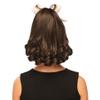 Cheerleader Curly Hairpiece Champ 14" for Girls (Auburn) view 3