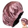 100% Mulberry Silk Sleep Cap for Women, Silk Turban, Double Layer Silk Night Bonnet for Sleeping Curly Hair (Pink) view 1