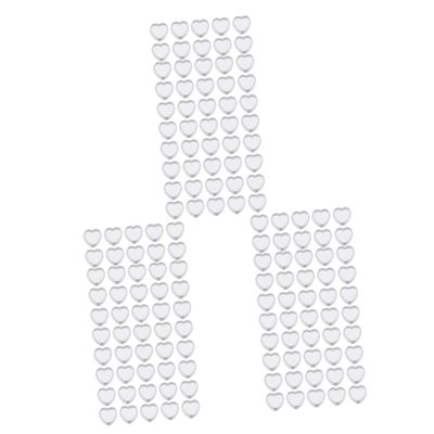 150 Pcs Eye Shadow Storage Box Empty Creams Container Cosmetics Jars Cream Container Jars Heart Creams Pots Plastic Dispenser Jars Makeup Cream Container Cosmetic Case Creams Jars/1009