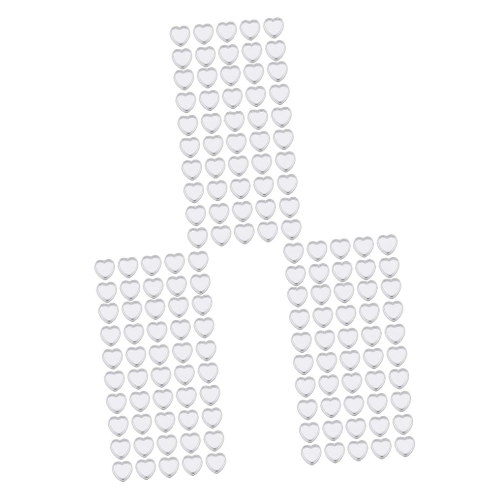 150 Pcs Eye Shadow Storage Box Empty Creams Container Cosmetics Jars Cream Container Jars Heart Creams Pots Plastic Dispenser Jars Makeup Cream Container Cosmetic Case Creams Jars/1009