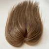 6x6cm Straight Top Hairpiece Pu Hand Tied Human Hair Topper Light Brown Woman for Hair Loss (Light Brown) view 1