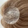 6x6cm Straight Top Hairpiece Pu Hand Tied Human Hair Topper Light Brown Woman for Hair Loss (Light Brown) view 2