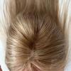 6x6cm Straight Top Hairpiece Pu Hand Tied Human Hair Topper Light Brown Woman for Hair Loss (Light Brown) view 3