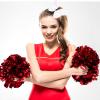 2Pcs Cheer Bows - Ponytail Holder Elastic Band Bows - Hair Accessories for Girls - Softball & Cheerleading (8inch, White & Black) view 4