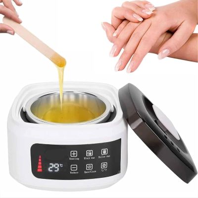 ERICAT Paraffin Wax Heater, 500ml Electric Candle Melting Pot with LCD Touch Screen, Two Wax Melting Modes and Adjustable Temperature, 360 Rapid Heating and Easy to Use, for Home, Beauty Salon