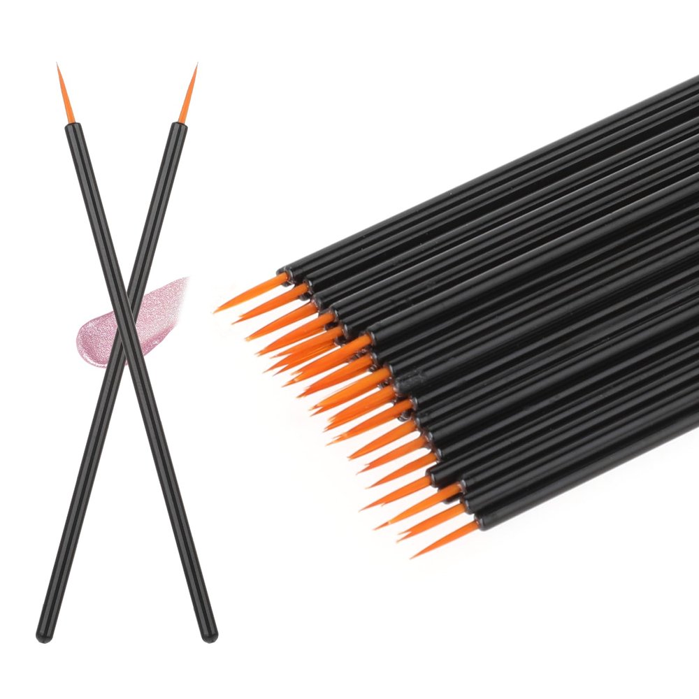 100 Pack Disposable Eyeliner Brushs, Fine Point Applicator Makeup Eyeliner Wands Eyelash Applicator Cosmetic Eye Wands Makeup Brushes Tools(Black)