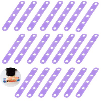 ArrErr 20 Pack Hair Perm Rods Rubber Band Replacement Adjustable Elastic Straps Bands for Hair Roller Cold Wave Rod Heatless Perming Rod Hair Curlers Perming Rods Set Hairdressing Styling Tool Parts